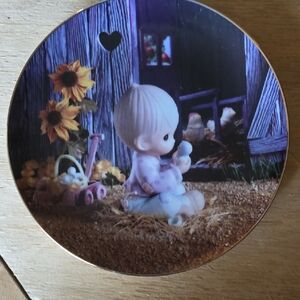 Precious Moments Purple and Yellow Farm Scene